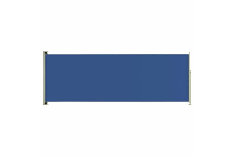 sammenrullelig sidemarkise til terrassen 220x600 cm blå - Blå - Balkonmarkise - Markiser - Sidemarkise - Altanafskærmning