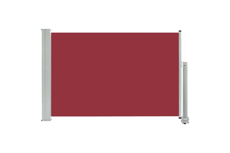 sammenrullelig sidemarkise til terrassen 60 x 300 cm rød - Rød - Balkonmarkise - Markiser - Sidemarkise - Altanafskærmning