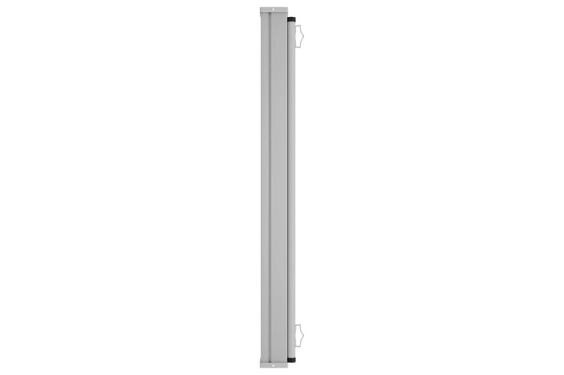Sammenrullelig sidemarkise til terrassen 600x160 cm grå - Grå - Havemøbler - Solafskærmning - Markiser - Balkonmarkise