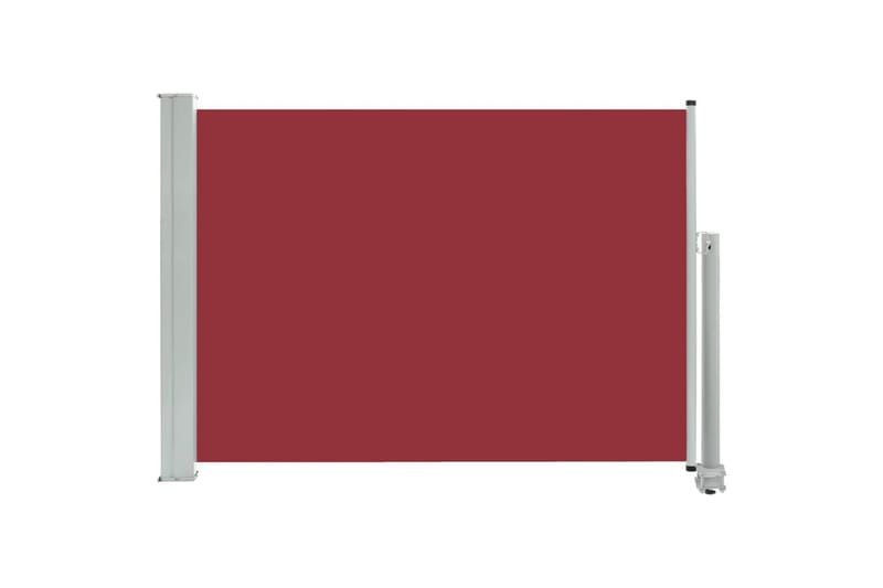 sammenrullelig sidemarkise til terrassen 80 x 300 cm rød - Rød - Balkonmarkise - Markiser - Sidemarkise - Altanafskærmning