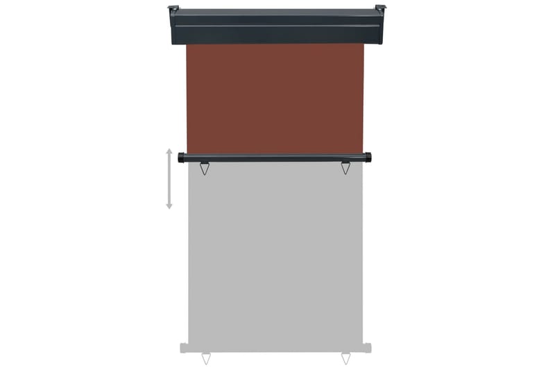 Sidemarkise Til Altan 100x250 cm Brun - Brun - Havemøbler - Solafskærmning - Markiser - Vinduesmarkise