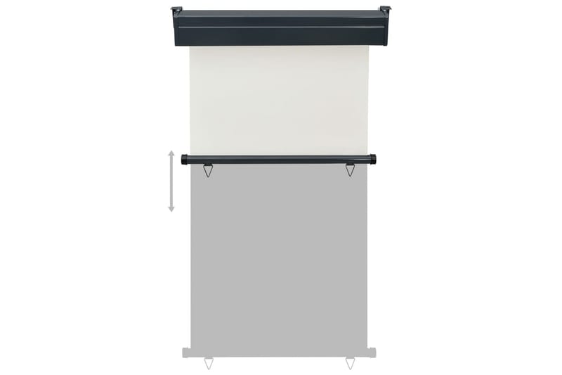 Sidemarkise Til Altan 100x250 cm Cremefarvet - Creme - Havemøbler - Solafskærmning - Markiser - Balkonmarkise
