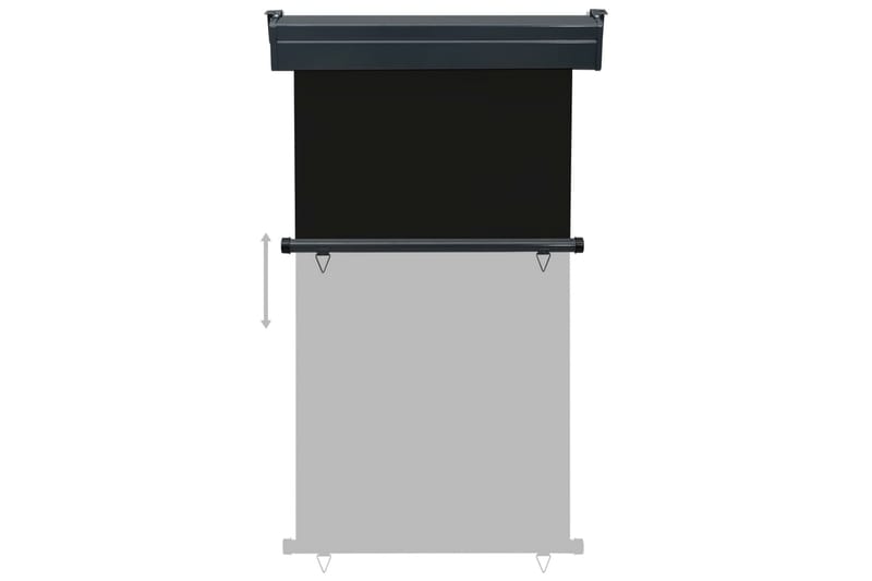 Sidemarkise Til Altan 100x250 cm Sort - Sort - Havemøbler - Solafskærmning - Markiser - Vinduesmarkise