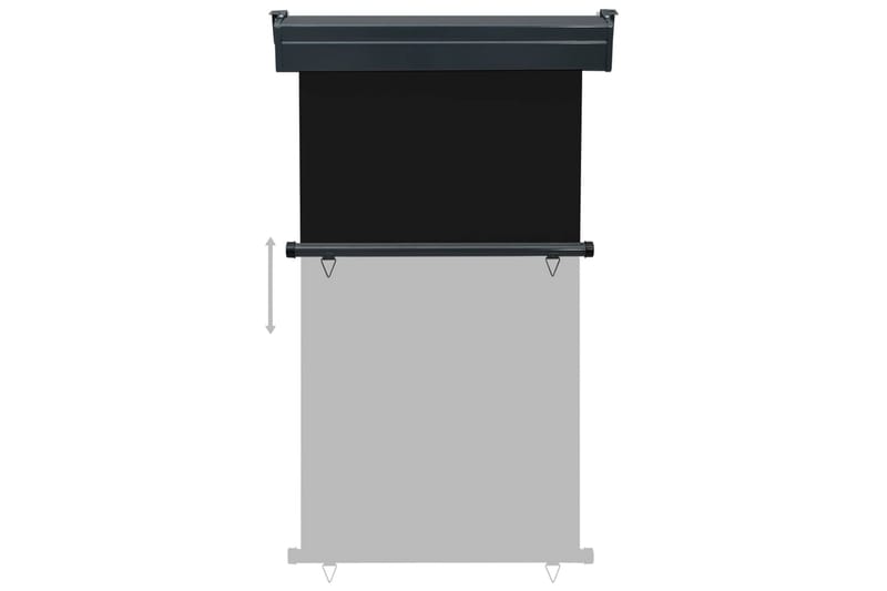 Sidemarkise Til Altan 100x250 cm Sort - Sort - Havemøbler - Solafskærmning - Markiser - Vinduesmarkise