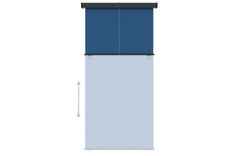 sidemarkise til altan 140x250 cm blå - Blå - Balkonmarkise - Markiser - Sidemarkise - Altanafskærmning
