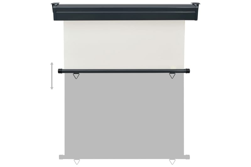 Sidemarkise Til Altan 140x250 cm Cremefarvet - Creme - Havemøbler - Solafskærmning - Markiser - Vinduesmarkise