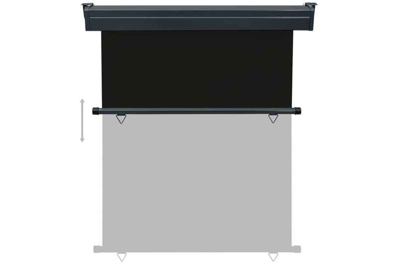 Sidemarkise Til Altan 140x250 cm Sort - Sort - Havemøbler - Solafskærmning - Markiser - Vinduesmarkise