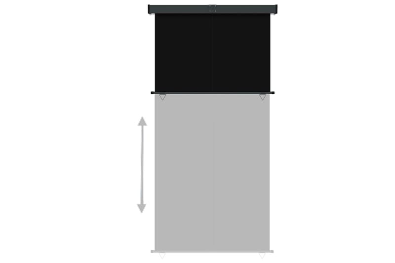 sidemarkise til altan 140x250 cm sort - Sort - Balkonmarkise - Markiser - Sidemarkise - Altanafskærmning