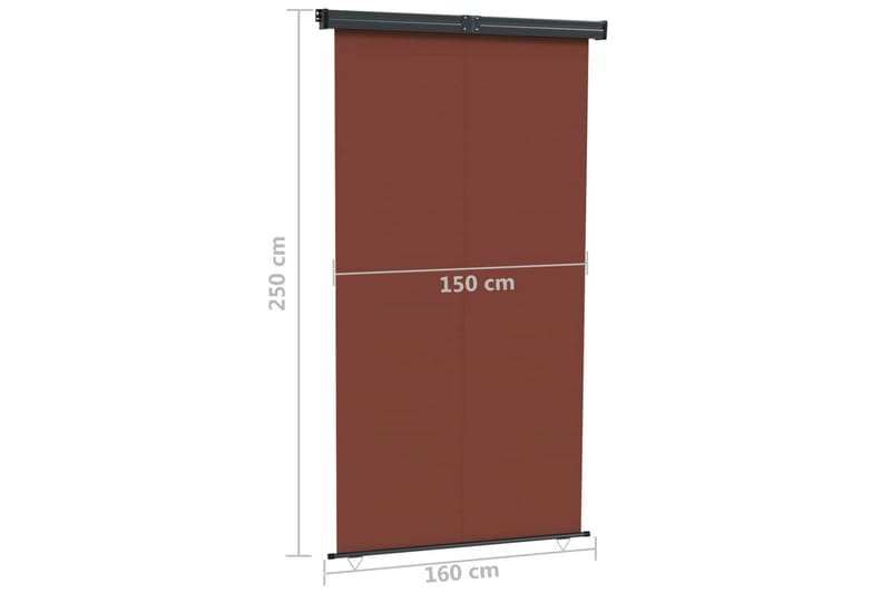 sidemarkise til altan 160x250 cm brun - Brun - Vinduesmarkise - Markiser