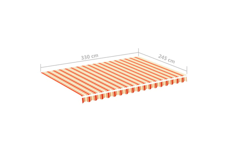 udskiftningsdug til markise 3,5x2,5 m gul og orange - Markiser - Markise håndsving & markisestof