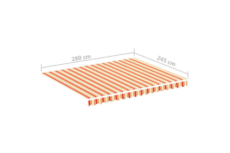 udskiftningsdug til markise 3x2,5 m gul og orange - Markiser - Markise håndsving & markisestof