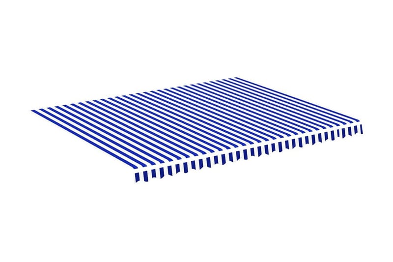 udskiftningsdug til markise 4,5x3,5 m blå og hvid - Markiser - Markise håndsving & markisestof