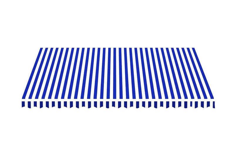 udskiftningsdug til markise 4,5x3,5 m blå og hvid - Markiser - Markise håndsving & markisestof