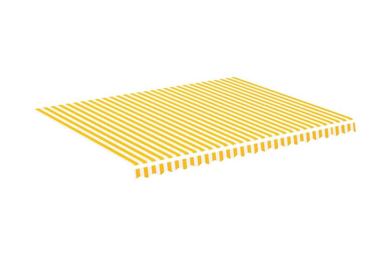 udskiftningsdug til markise 4,5x3,5 m gul og hvid - Markiser - Markise håndsving & markisestof