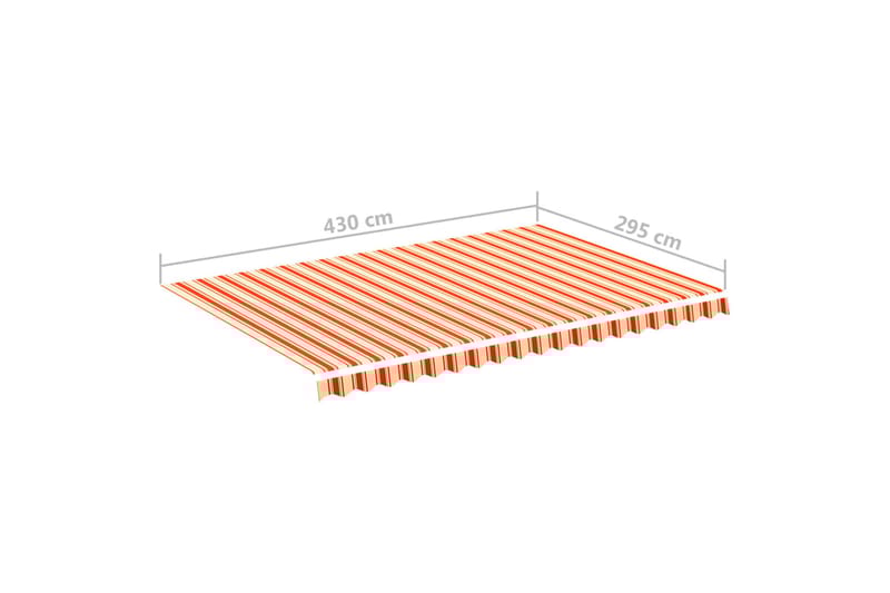 udskiftningsdug til markise 4,5x3 m gul og orange - Havemøbler - Solafskærmning - Markiser