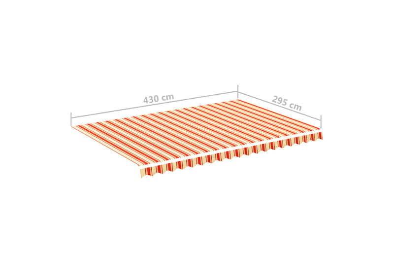 udskiftningsdug til markise 4,5x3 m gul og orange - Markiser - Markise håndsving & markisestof