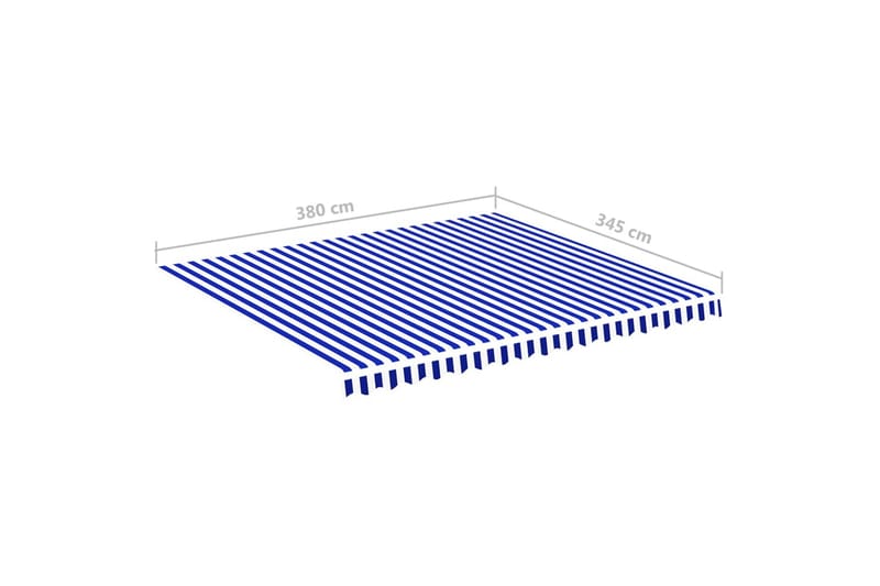 udskiftningsdug til markise 4x3,5 m blå og hvid - Markiser - Markise håndsving & markisestof