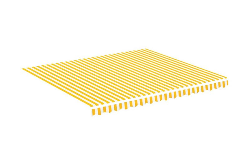 udskiftningsdug til markise 4x3,5 m gul og hvid - Markise håndsving & markisestof - Markiser