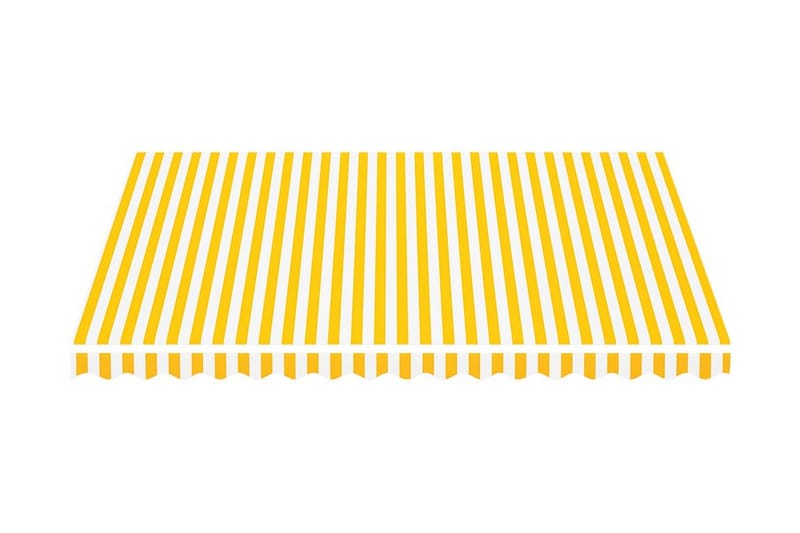 udskiftningsdug til markise 4x3,5 m gul og hvid - Markise håndsving & markisestof - Markiser