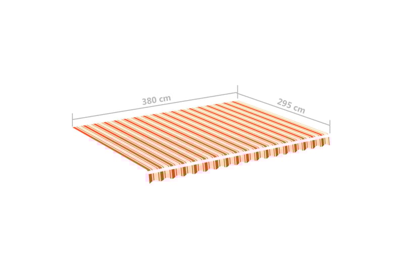 udskiftningsdug til markise 4x3 m gul og orange - Havemøbler - Solafskærmning - Markiser