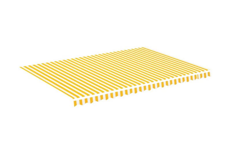 udskiftningsdug til markise 5x3,5 m gul og hvid - Markiser - Markise håndsving & markisestof