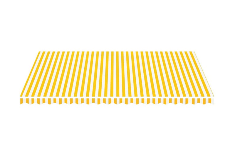 udskiftningsdug til markise 5x3,5 m gul og hvid - Markiser - Markise håndsving & markisestof
