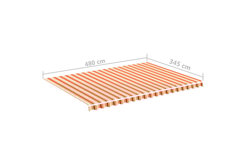 udskiftningsdug til markise 5x3,5 m gul og orange - Havemøbler - Solafskærmning - Markiser