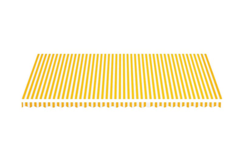 udskiftningsdug til markise 6x3,5 m gul og hvid - Markiser - Markise håndsving & markisestof
