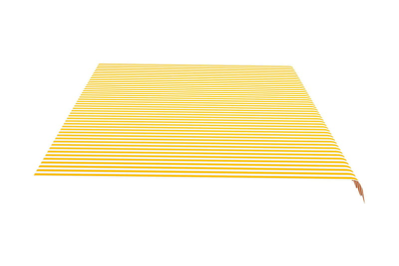 udskiftningsdug til markise 6x3,5 m gul og hvid - Markiser - Markise håndsving & markisestof