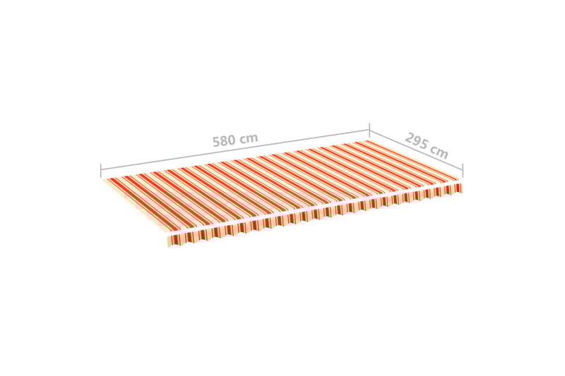 udskiftningsdug til markise 6x3 m gul og orange - Havemøbler - Solafskærmning - Markiser