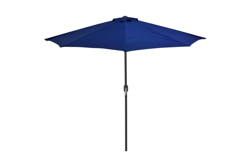 altanparasol med aluminiumsstang 270x135x245 cm halv blå - Blå - Balkonparasol