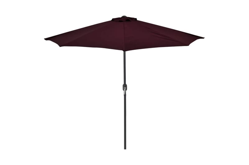 altanparasol med aluminiumsstang 270x135x245 cm halv - Rød - Balkonparasol