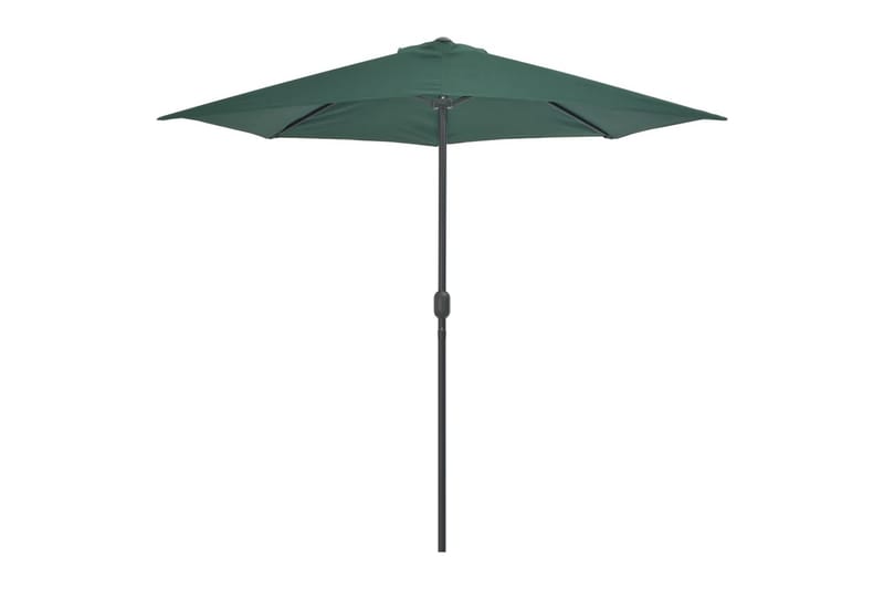 Balkonparasol Med Aluminumsstang Grøn 270 X 135 Cm Halv - Grøn - Parasoller