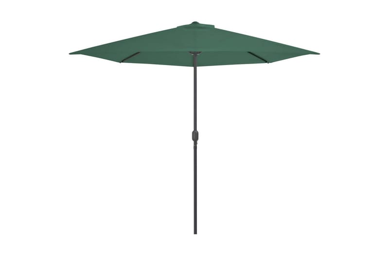 Balkonparasol Med Aluminumsstang Grøn 300 X 150 Cm Halv - Grøn - Parasoller