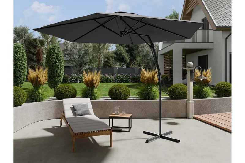 Brambleton Parasol 3m - Grå - Havemøbler - Solafskærmning - Parasoller - Hængeparasol