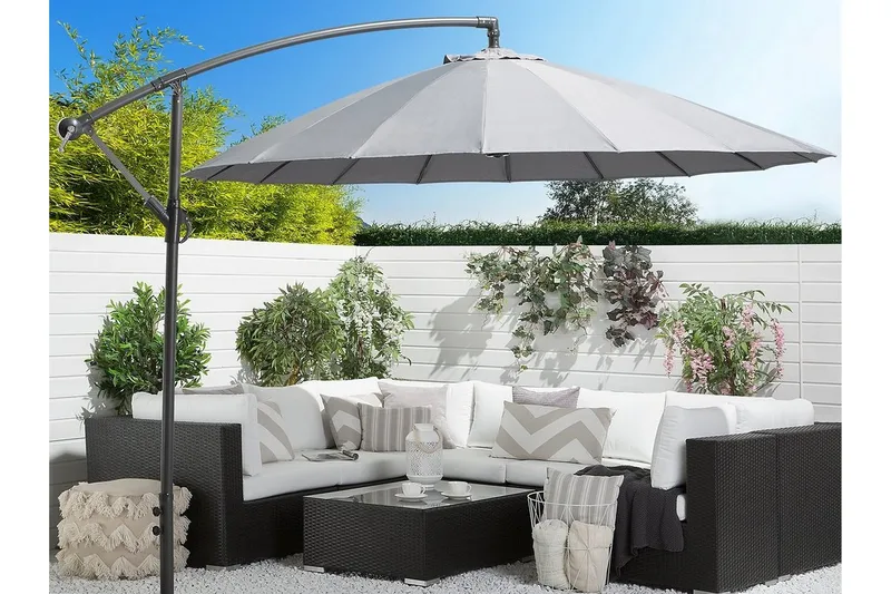 Calabria Ii Parasol 235 cm - Grå - Havemøbler - Solafskærmning - Parasoller - Hængeparasol