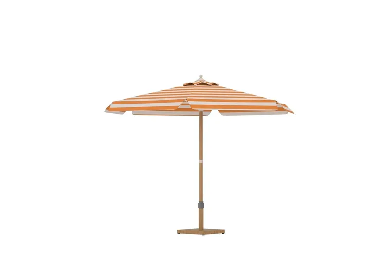 Cerox parasol 270 cm udendørs - Fersken og hvid, stribet - Havemøbler - Solafskærmning - Parasoller - Balkonparasol