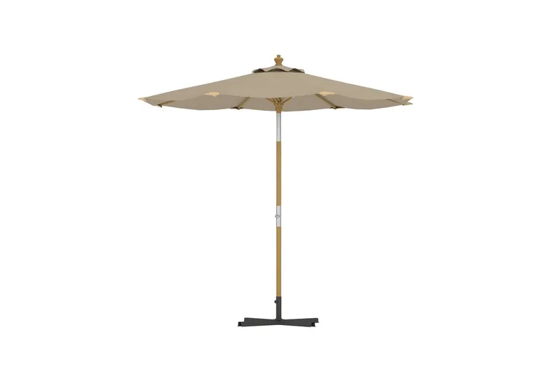 Cerox parasol 270 cm udendørs - Beige - Havemøbler - Solafskærmning - Parasoller - Baliparasol