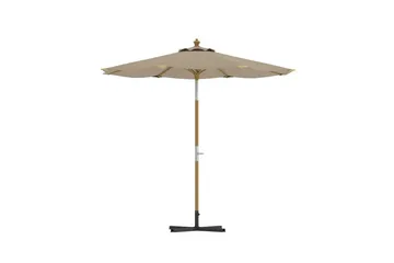 Cerox parasol 270 cm udendørs - Beige - Havemøbler - Solafskærmning - Parasoller - Baliparasol