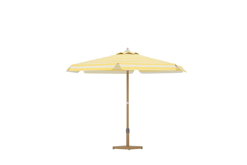 Cerox parasol 270 cm udendørs - Gul og hvid, stribet - Havemøbler - Solafskærmning - Parasoller - Balkonparasol