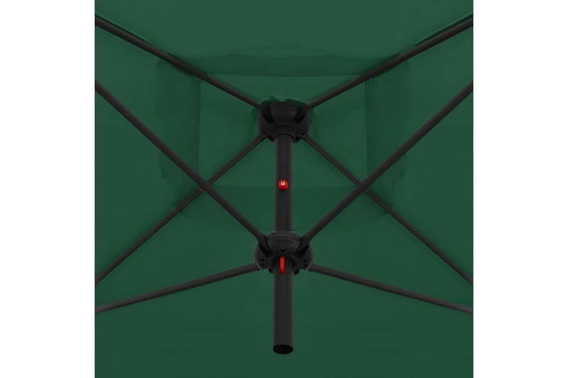 Dobbelt Parasol med Stålstang 250x250 cm Grøn - Grøn - Parasoller