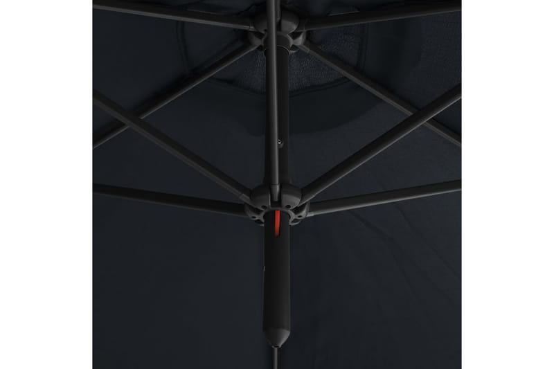 dobbelt parasol med stålstang 600 cm antracitgrå - Antracit - Havemøbler - Solafskærmning - Parasoller