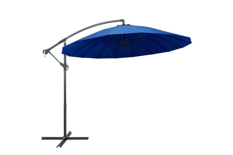 Hængende Parasol 3 M Aluminiumsstang Blå - Blå - Havemøbler - Solafskærmning - Parasoller