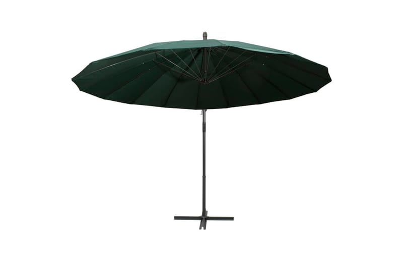 Hængende Parasol 3 m Aluminiumsstang Grøn - Grøn - Havemøbler - Solafskærmning - Parasoller