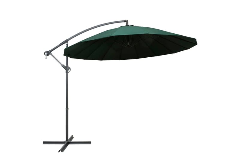 Hængende Parasol 3 m Aluminiumsstang Grøn - Grøn - Havemøbler - Solafskærmning - Parasoller