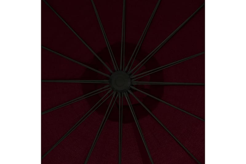 Hængende Parasol 3 m Aluminiumsstang Bordeaux - Rød - Havemøbler - Solafskærmning - Parasoller
