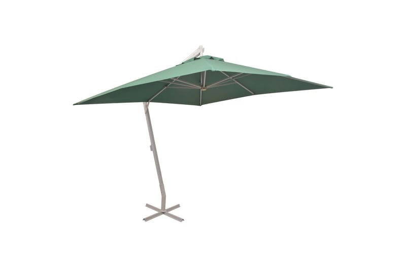 Hængende Parasol 300 X 300 Cm Grøn Aluminiumsstang - Grøn - Havemøbler - Solafskærmning - Parasoller