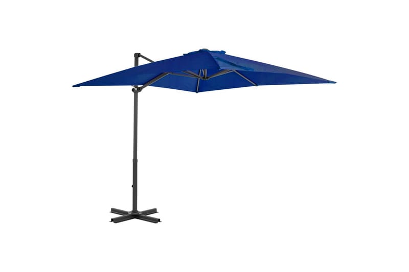 hængeparasol med aluminiumsstang 250x250 cm azurblå - Blå - Havemøbler - Solafskærmning - Parasoller - Hængeparasol
