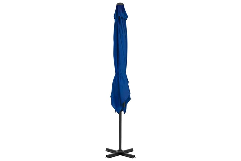 hængeparasol med aluminiumsstang 250x250 cm azurblå - Blå - Hængeparasol
