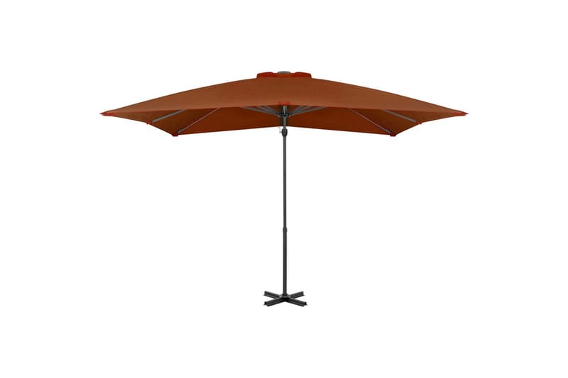 hængeparasol med aluminiumsstang 250x250 cm terrakotta - Rød - Havemøbler - Solafskærmning - Parasoller - Hængeparasol